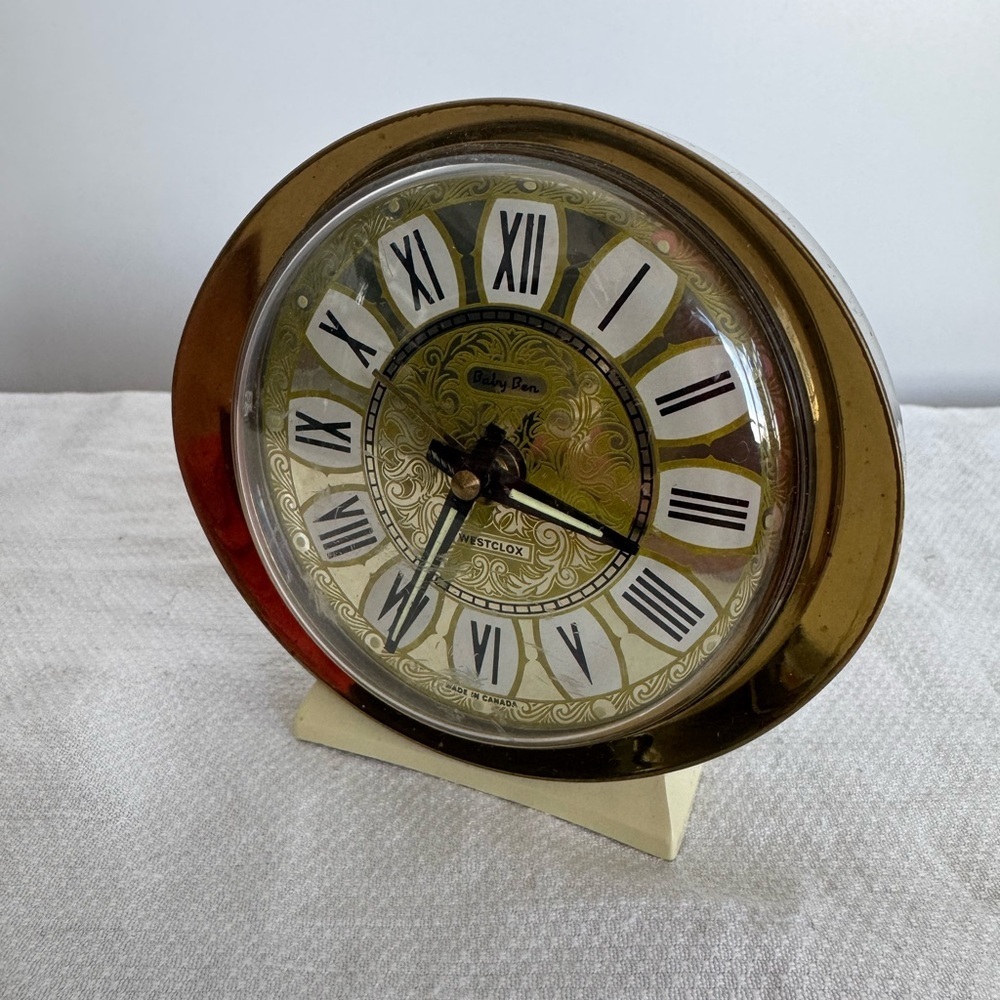 Vintage Brass Baby Ben Alarm Clock by Westclox